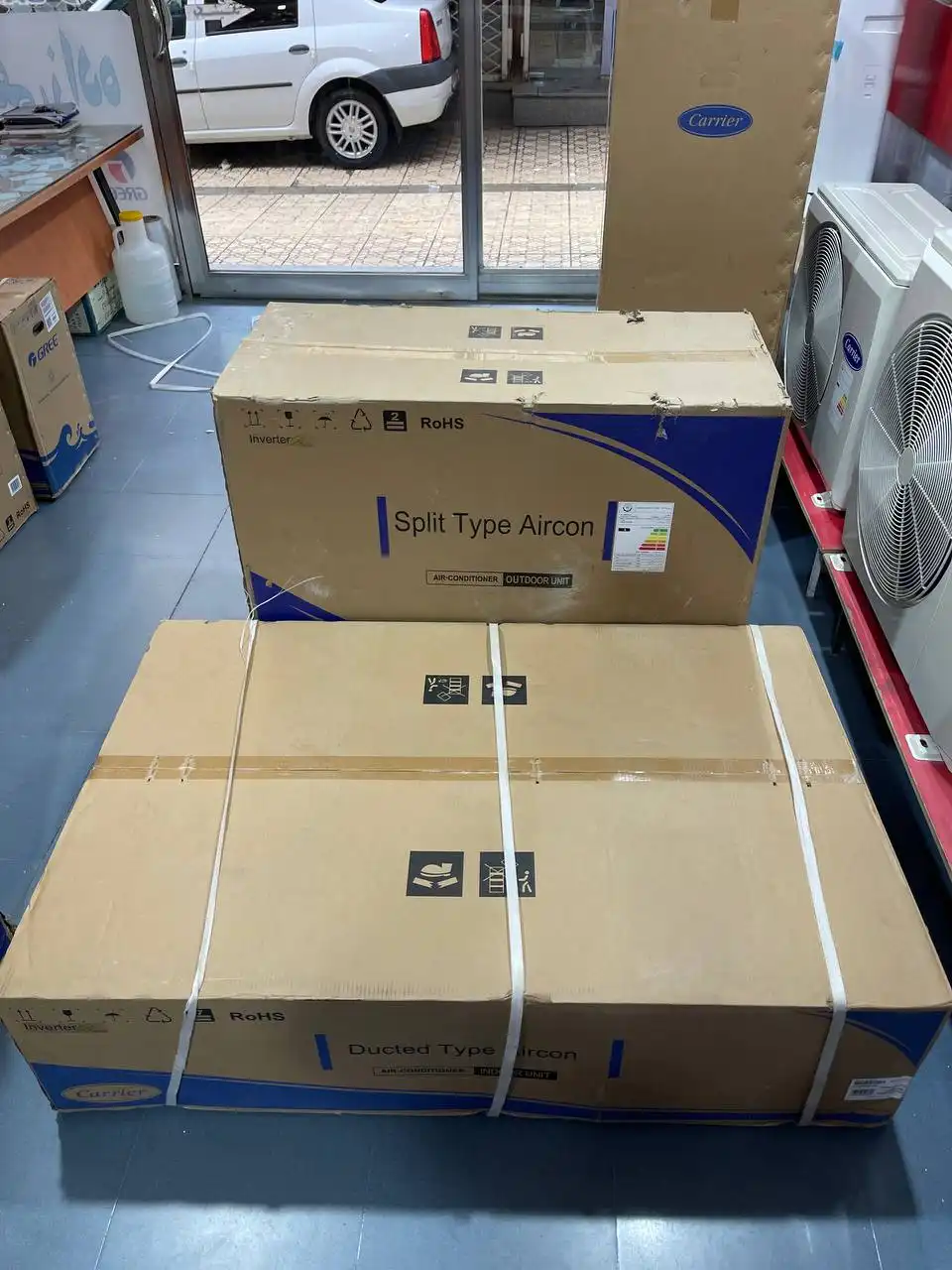 کولر گازی داکت اسپلیت کریر 36000 اینورتر 42QSM036VSP 38QSM036VSP