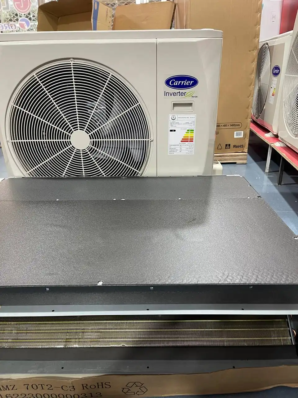 کولر گازی داکت اسپلیت کریر 24000 اینورتر 42QSM024VSP 38QSM024VSP