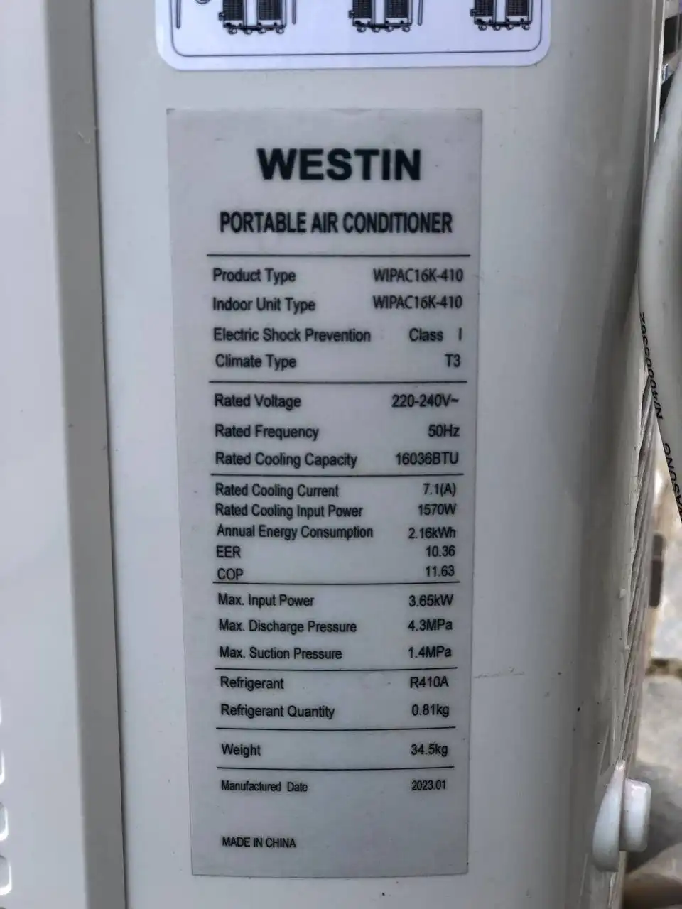 کولر گازی پرتابل وستین 16000 WIPAC16K-410
