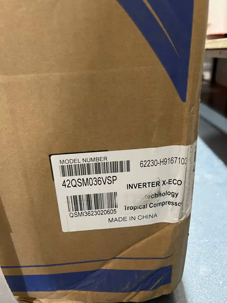 کولر گازی داکت اسپلیت کریر 36000 اینورتر 42QSM036VSP 38QSM036VSP