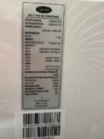 کولر گازی کریر 12000 اینورتر کنترل آمپر 42QHG012VS 38QHG012VS
