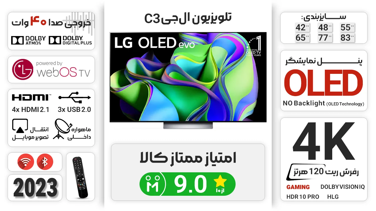 اینفوگرافی تلویزیون ال جی C3