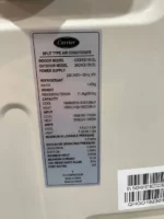 کولر گازی کریر 18000 اینورتر کنترل آمپر 42QHG018VSL 38QHG018VSL