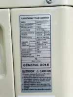 کولر گازی ایستاده جنرال گلد 60000 اسکرول GG-MF60000 SCROLL